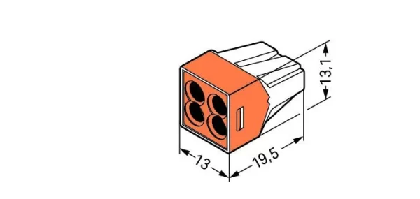 Wago Conector de cable 600 V transparente 4 conductores 100 / caja - Imagen 2